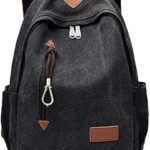 Sac à dos classique en toile, sac d'école de grande capacité, sac