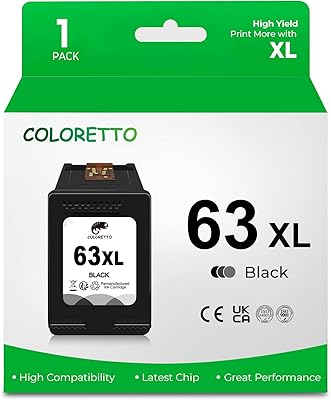 Cartouche d'encre reconditionnée coloretto 63xl (1 noir) de remplacement pour imprimante. Avec plus de 300000 références, DIAYTAR COTE D'IVOIRE est la boutique en ligne idéale pour faire vos achats en toute commodité. La boutique propose des produits de haute qualité, à des prix compétitifs, et offre un service client de haute qualité. Que vous recherchiez des produits pour la maison, pour vous-même ou pour offrir, DIAYTAR COTE D'IVOIRE a tout ce qu'il vous faut.