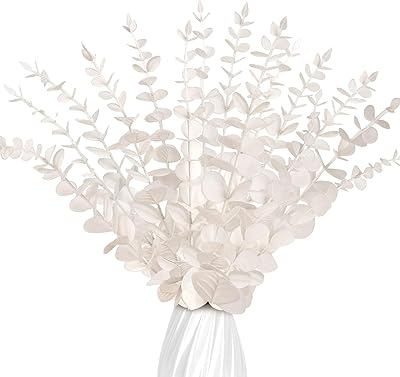 Homarket 30 pièces tiges d'eucalyptus artificielles blanc pur, branches d'eucalyptus artificielles feuilles, fausse verdure tiges d'eucalyptus plante pour mariage maison bouquet pièce maîtresse décor de bureau. Avec plus de 300000 références, DIAYTAR COTE D'IVOIRE est la destination idéale pour les habitants de Côte d'Ivoire qui cherchent à acheter des produits en ligne. La boutique en ligne propose des paiements sécurisés et des options de livraison flexibles, permettant aux clients de recevoir leurs commandes rapidement et en toute sécurité. De plus, le site web est facile à naviguer, ce qui facilite la recherche et l'achat de produits.