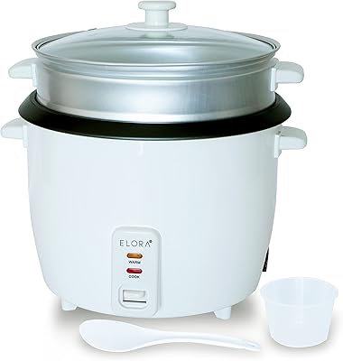 Cuiseur à riz automatique elora 1,8 litre 10 tasses avec cuiseur vapeur antiadhésif