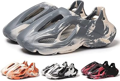 Fuiocthack chaussures de course en mousse avec coussin coulissant, sandales de sport légères