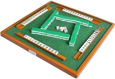 Ensemble de jeu irovami mini mahjong avec table pliante portable pour les voyages