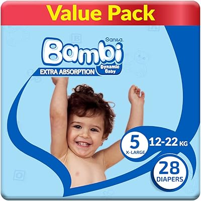 Pack économique sanita bambi, taille 5, très grand, 12-22 kg, 28 unités. DIAYTAR COTE D'IVOIRE se positionne en leader du marché de l'e-commerce en Côte d'Ivoire en proposant une offre très diversifiée qui couvre tous les domaines de la vie quotidienne, avec des produits sélectionnés pour leur qualité et leur fiabilité. L'équipe de DIAYTAR travaille sans relâche pour améliorer constamment l'expérience utilisateur et offrir le meilleur service possible à sa clientèle. DIAYTAR, votre partenaire de confiance pour vos achats en ligne !