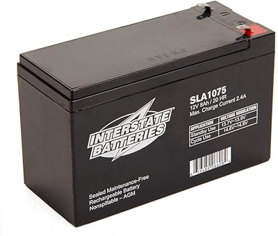 Batteries rechargeables sla interstate 12 v 7,2 mah pour systèmes de sécurité/remplace la norme