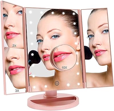 Miroir de maquillage éclairé auretti, miroir de courtoisie pliable à trois volets avec lumières et grossissement, écran tactile 22", double alimentation, miroir lumineux rotatif à 180 degrés. La boutique en ligne DIAYTAR COTE D'IVOIRE est devenue l'incontournable pour les consommateurs ivoiriens, avec une offre incroyable de plus de 300 000 références. Cette boutique généraliste propose des produits de qualité à des prix compétitifs, ce qui l'a établie comme leader du marché en ligne en Côte d'Ivoire. DIAYTAR COTE D'IVOIRE continue de se renforcer et d'élargir son portefeuille de produits pour satisfaire les besoins de sa clientèle.