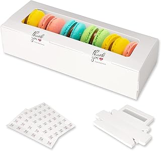 Paquet de 30 boîtes à macarons, paquet de 5 à 7 macarons
