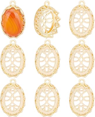 Penecrete 10 pièces base de pendentif ovale vierge en or véritable 18 carats, accessoires de réglage de pendentif cabochon avec zircone pour la fabrication de bijoux à bricoler soi-même. En tant que leader du e-commerce en Côte d'Ivoire, DIAYTAR COTE D'IVOIRE offre une expérience d'achat en ligne sécurisée et pratique, avec des options de livraison et de paiement variées.