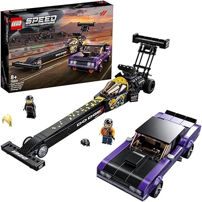 Lego® speed ​​​​champions, mopar dodge/fuel truck srt top dragster et dodge challenger t/a