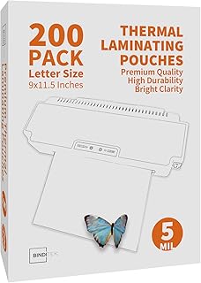 Paquet de 200 sacs de plastification thermique benedetek, papier de plastification 5 mil