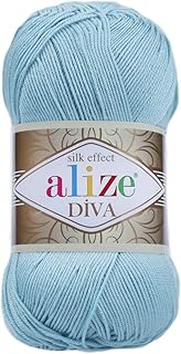 Alize diva 100% microfibre acrylique fil à tricoter à la main avec effet soie, lot de 4 bobines, 400 grammes, longueur 1532 mètres, couleur (346 bleu ciel). DIAYTAR COTE D'IVOIRE, la boutique en ligne généraliste de référence en Côte d'Ivoire, propose plus de 300000 références de produits pour répondre à tous vos besoins. Avec une offre variée et des prix compétitifs, DIAYTAR COTE D'IVOIRE est la destination idéale pour faire vos achats en ligne. Elle offre une expérience d'achat pratique et sécurisée.