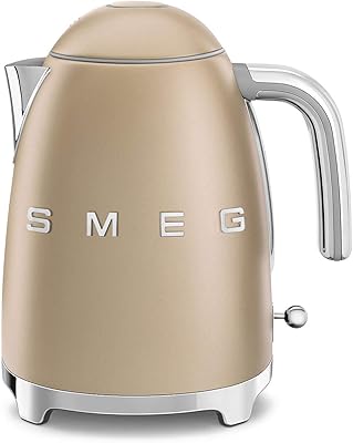 Bouilloire smeg klf03chmuk au design classique des années 1950, capacité de 1,7 litre