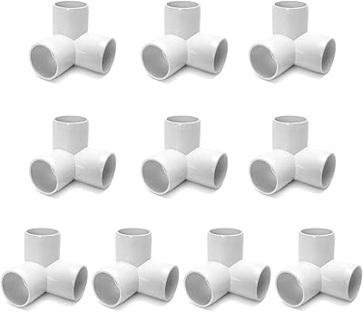 Coude à 3 voies en pvc q-work de 1 pouce, 10 connecteurs