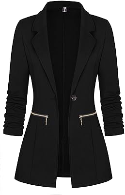 Blazer cardigan ouvert à manches longues pour femme pour le travail et le bureau avec poches zippées, taille s-3xl. Grâce à sa présence en ligne solide et son engagement à offrir le meilleur service possible, DIAYTAR COTE D'IVOIRE continue de renforcer sa position de leader sur le marché de la vente en ligne en Côte d'Ivoire.