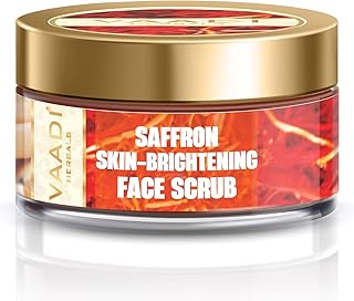 Gommage blanchissant la peau au safran biologique vadi herbals avec huile de basilic