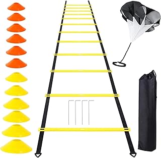 Kit d'entraînement d'agilité rapide, comprenant une échelle d'agilité avec sac de transport, 10 cônes de disque, un auvent de résistance pour l'entraînement des athlètes de football pour un travail de vitesse et de meilleures capacités de mouvement.. Avec sa présence en ligne, Diaytar Côte d'Ivoire rend le shopping accessible à tous, où que l'on soit en Côte d'Ivoire, permettant aux gens de commander en ligne et de recevoir leurs produits rapidement et de manière sécurisée. La boutique est dotée d'un système de paiement sécurisé et de méthodes d'expédition fiables pour une livraison rapide et efficace des commandes. Cela garantit une expérience client fluide et satisfaisante.