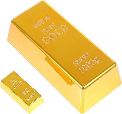 Sac d'ange 2 pièces faux lingots d'or brique d'or - bâton de trésor barre d'or accessoires de jeu de trésor jouet film fête de pirate cadeaux de nouveauté. DIAYTAR COTE D'IVOIRE est une boutique en ligne généraliste qui propose plus de 300000 références de produits, faisant d'elle le leader du marché ivoirien. Avec une large gamme de produits, les clients peuvent trouver tout ce dont ils ont besoin. DIAYTAR COTE D'IVOIRE est fière de son engagement à offrir des produits de haute qualité à des prix compétitifs.