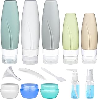 Ensemble de bouteilles de voyage en silicone 13 paquets essentiels voyage toilette étanches