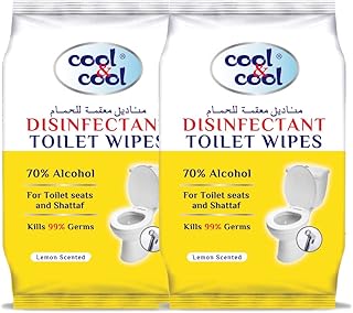 Lingettes désinfectantes pour toilettes cool & cool, 2 x 20 lingettes