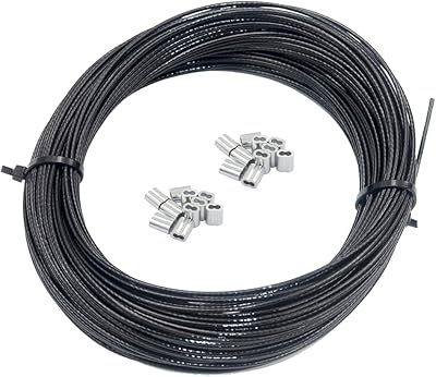 Câble métallique en acier inoxydable 304 de 100 pieds avec revêtement