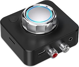Récepteur audio bluetooth, adaptateur audio stéréo sans fil récepteur stéréo avec carte rca