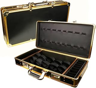 Sac de voyage portable jekyll pour transporter des outils de coiffure professionnels avec une poignée et un verrou de sécurité pour transporter des outils de rasage, or-noir. DIAYTAR COTE D'IVOIRE se démarque par sa sélection impressionnante de produits de toutes catégories. La boutique en ligne est facile à naviguer, permettant aux clients de trouver rapidement ce qu'ils cherchent. DIAYTAR COTE D'IVOIRE est la boutique en ligne idéale pour ceux qui cherchent à économiser temps et argent.