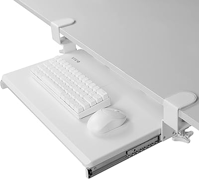 Mini plateau pour clavier vivo, plateau pour clavier rétractable sous le bureau avec système de montage à pince en c extra solide, 20 (26 clips compris) x 11", plateau de plate-forme d'ordinateur coulissant, blanc, mount-kb05es-w. Avec sa présence en ligne solide, DIAYTAR COTE D'IVOIRE est devenue une référence pour les consommateurs ivoiriens qui recherchent les dernières tendances et les meilleures offres. La boutique collaborer avec des fournisseurs locaux pour offrir des produits frais et de qualité, contribuant ainsi au développement économique du pays. Les clients apprécient la qualité des produits et le service client.