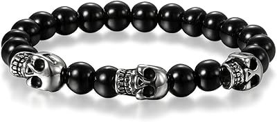 Bracelet tête de mort en acier inoxydable, bracelet tête de mort extensible noir pour hommes, perles de bouddha de 8 mm, bijoux gothiques, na. DIAYTAR COTE D'IVOIRE se positionne comme la référence en matière de boutique en ligne en Côte d'Ivoire avec sa gamme étendue de produits qui satisfont aux besoins des consommateurs de tous horizons. Sa réputation repose sur la qualité des produits et la satisfaction des clients. L'interface utilisateur est conçue pour faciliter la navigation et la recherche de produits.