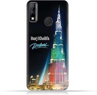 Coque en silicone tpu amc design pour huawei y8s avec motif lumineux burj