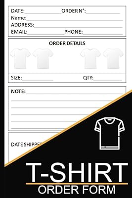Livre de formulaires de commande de t-shirts : livre de formulaires de commande pour suivre vos commandes de t-shirts personnalisés, pour la vente directe, magasin de détail, commerce en ligne - 100 pages, taille 6 x 9 pouces. La boutique en ligne DIAYTAR COTE D'IVOIRE est une plateforme e-commerce complète qui répond aux besoins de tous les consommateurs. Elle propose une grande variété de produits, allant des électroniques aux vêtements, en passant par les produits alimentaires et les accessoires de maison. Avec une livraison rapide et sécurisée, DIAYTAR COTE D'IVOIRE est la meilleure option pour faire des achats en ligne en Côte d'Ivoire.
