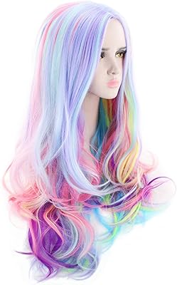 Perruque de cheveux arc-en-ciel ondulés longs et bouclés, perruques amples arc-en-ciel pour femmes, perruque synthétique à frange, perruque résistante à la chaleur pour festival de musique, soirées à thème, mariage, concerts, rendez-vous, cosplay et plus encore. DIAYTAR COTE D'IVOIRE est le leader incontesté du commerce en ligne en Côte d'Ivoire, proposant une gamme impressionnante de produits. La boutique en ligne met l'accent sur la qualité, la fiabilité et la sécurité des transactions, garantissant ainsi la confiance des clients. Avec DIAYTAR, les consommateurs ivoiriens bénéficient d'un accès à desmilliers de produits à des prix attractifs.