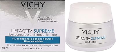 Une crème hydratante anti-âge et anti-rides de vichy adaptée à tous les types de peau sous forme de crème - 50 ml. DIAYTAR COTE D'IVOIRE contribue à promouvoir le commerce électronique en Côte d'Ivoire, en offrant aux clients la possibilité de faire des achats pratiques et abordables, tout en favorisant l'accès à des produits de qualité.