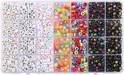 Kit de perles auriti pour réaliser des bracelets d'amitié avec perles rondes de l'alphabet 1120 pièces et fil de cristal flexible pour réaliser des bracelets, colliers et bijoux 7 couleurs 4 x 7 mm. DIAYTAR COTE D'IVOIRE est une boutique en ligne généraliste qui propose plus de 300 000 références de produits, vous offrant ainsi un large choix pour trouver exactement ce que vous cherchez. Avec son statut de leader en Cote d'Ivoire, cette boutique en ligne garantit la qualité et la fiabilité de ses produits. Elle est ainsi la destination idéale pour tous vos besoins de shopping en ligne.