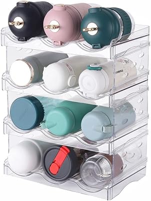 Porte-bouteille d'eau eucerin, lot de 4 organisateurs de bouteilles d'eau empilables, support