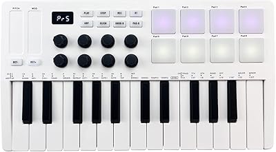 Clavier contrôleur midi, 25 touches, mini clavier midi usb portable, contrôleur midi