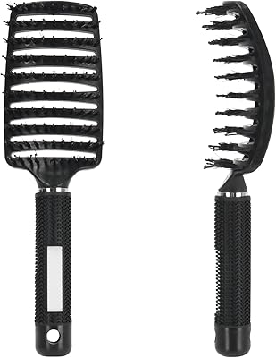 Brosse à cheveux incurvée b-wave, brosse à cheveux ventilée à séchage rapide, brosses