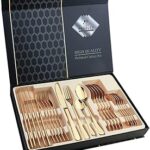 Ensemble de couverts en acier inoxydable 24 pièces avec boîte de luxe lavable