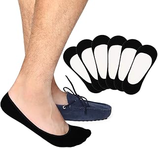 Chaussettes décontractées invisibles pour hommes en érable rouge - 6 paires de chaussettes