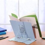 Support de livre de bureau en métal avec support de lecture, support