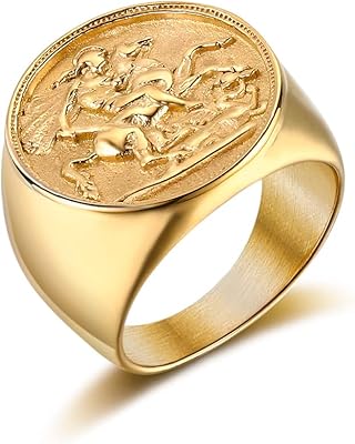 Bague signature severine en or massif st. george dragon slayer pour homme