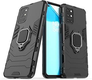 Housse de protection robuste double couche compatible avec oneplus 9r 5g, avec anneau