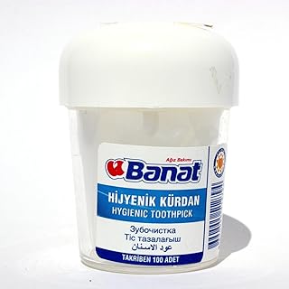 Banat pack de 3 cure-dents hygiène x 100 boîte distributeur