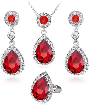 Magnifique ensemble de bijoux unique pour femme de mariage - ensemble collier, boucles d'oreilles et bague en cristal plaqué or blanc 18 carats - cadeau de saint-valentin. DIAYTAR COTE D'IVOIRE est une boutique en ligne généraliste qui propose plus de 300 000 références de produits. Elle est reconnue comme l'une des boutiques en ligne les plus importantes en Côte d'Ivoire, offrant une large gamme de produits pour répondre aux besoins des consommateurs. Elle se distingue par sa variété de produits et son service de qualité.