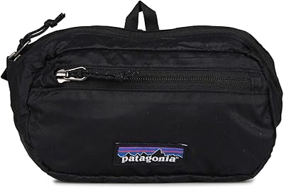Petit sac banane léger à fente noire pour unisexe