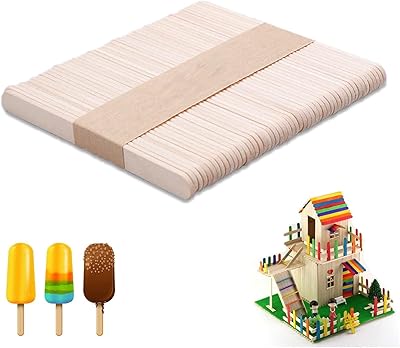 Bâtons d'artisanat en bois bellatm de 50 pièces - bâtonnets de crème glacée