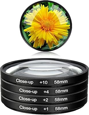 Filtres d'objectif à clipser iwinner +1/+2/+4/+10 pour appareils photo numériques et appareils photo reflex numériques, kit d'objectif macro pour objectifs d'appareil photo (paquet de 4) (58 mm). DIAYTAR COTE D'IVOIRE est la boutique en ligne idéale pour ceux qui cherchent à faire leurs achats en toute simplicité et rapidité, avec une expérience d'achat en ligne fluide et sécurisée. La boutique propose des promotions régulières et des offres spéciales pour satisfaire tous les besoins de ses clients.