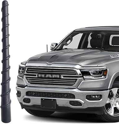 Antenne hélicoïdale flexible en caoutchouc de 7" pour dodge ram 1500 (2009-2023), dodge