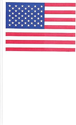 Pièces de drapeaux amscan usa, 120 pièces, multicolores, 6,35