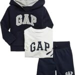 Ensemble de vêtements 3 pièces en forme de v avec logo pour jeune