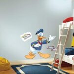 Sticker mural géant disney donald duck de roommates, multicolore, rmk1512gm