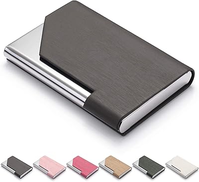 Porte-cartes de visite vacath pour femmes et hommes, noir, porte-cartes